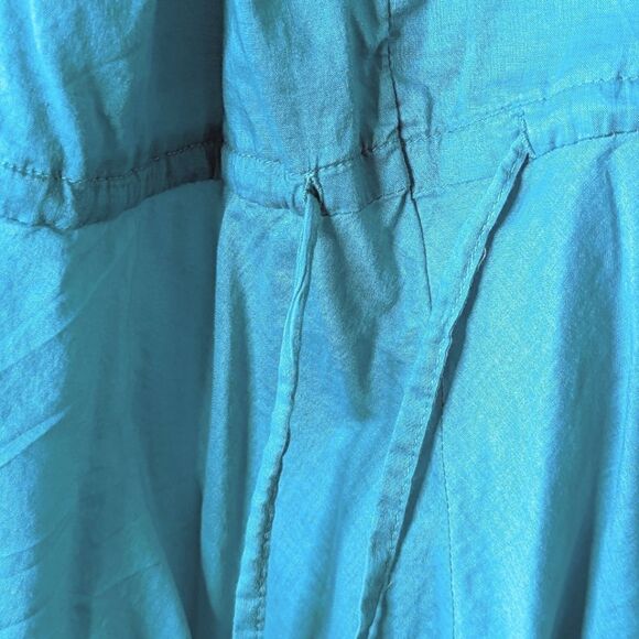 Calypso St Barth Target Dark Teal Cotton Drawstring Sleeveless Tank Top size L - Picture 4 of 10